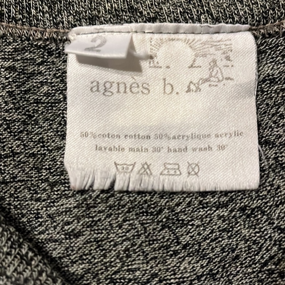 Three sunny dresses: NWT Black JCrew, Grey knit Gap, Marled Agnes B Sundresses - Picture 14 of 15